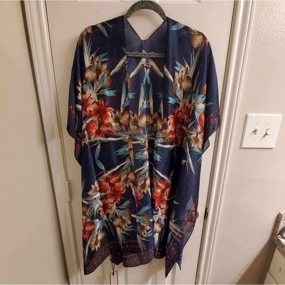 New Floral kimono‎ coverup plus size OSFA